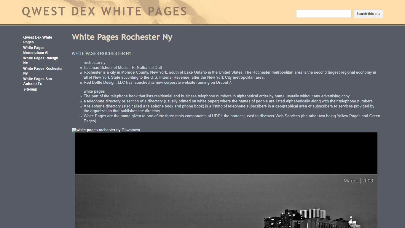 White Pages Rochester Ny - QWEST DEX WHITE PAGES